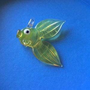 Glass fish pendant